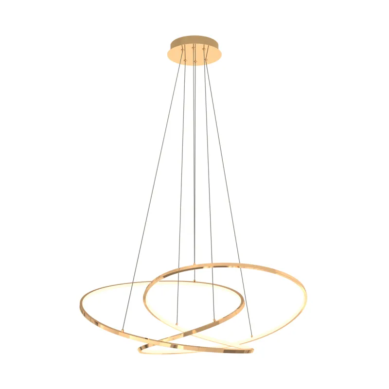 Suspensie CHOLET MD7360-1A-3GT Zumaline LED, Auriu, Polonia
