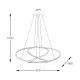 Suspensie CHOLET MD7360-1A-3GT Zumaline LED, Auriu, Polonia