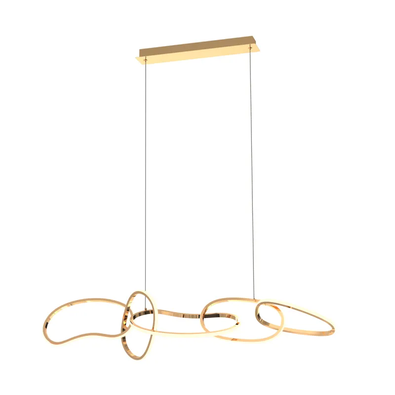 Suspensie CHOLET MD7361-5A-EGT Zumaline LED, Auriu, Polonia