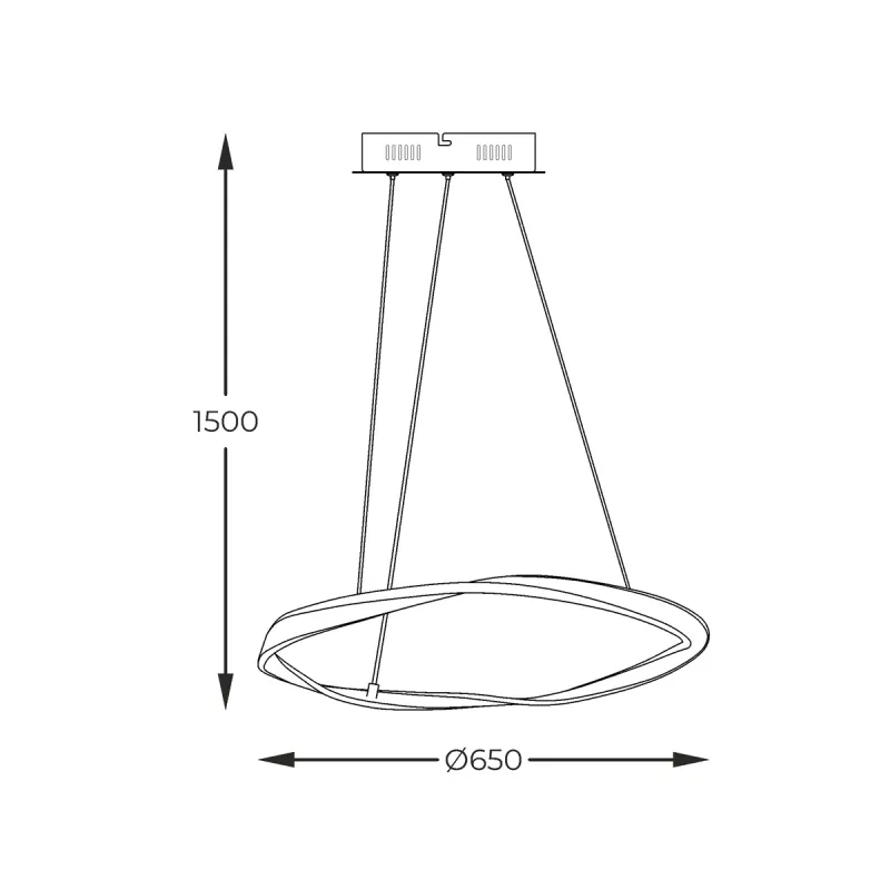 Suspensie GIRONA MD9190-1M-3NT Zumaline LED, Nisip, Polonia