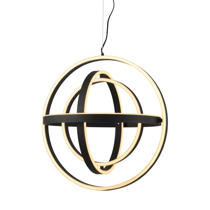 Suspensie TESS MD9203-4-3BD Zumaline LED, Negru, Polonia