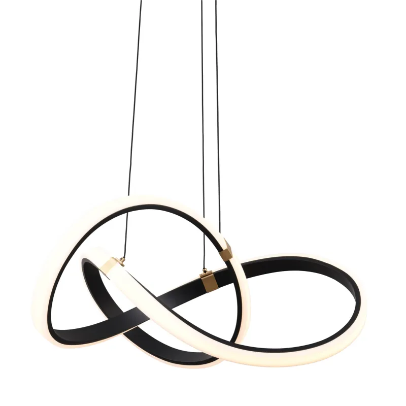 Suspensie INDIGO MD9717-1-3BGD Zumaline LED, Negru, Polonia