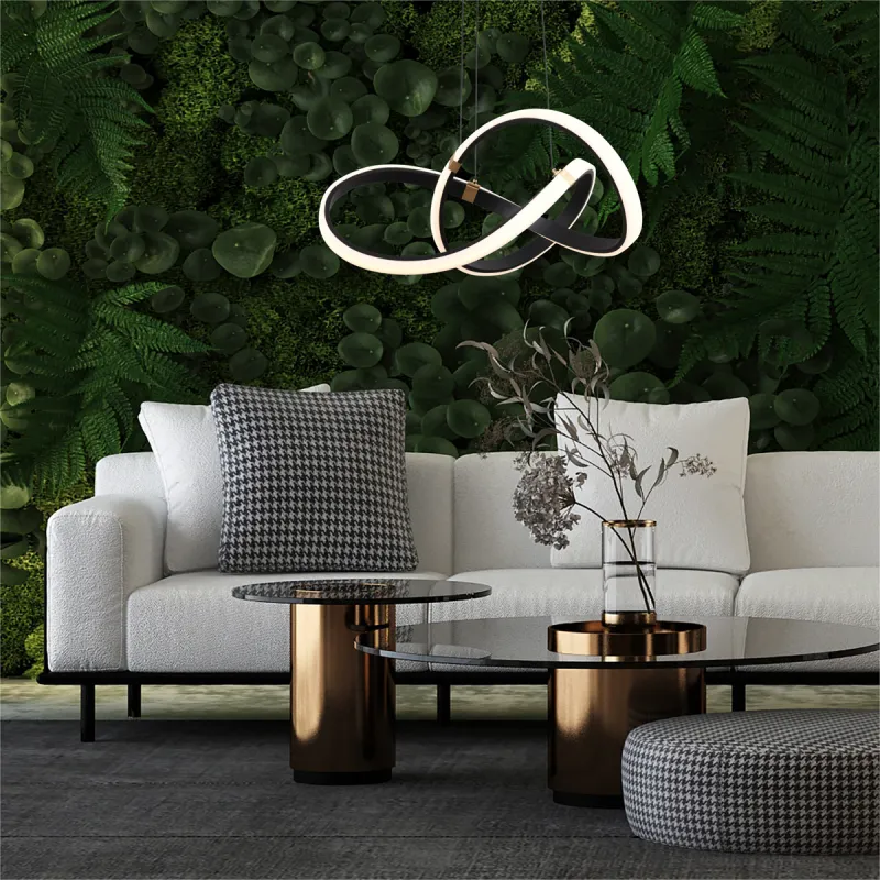 Suspensie INDIGO MD9717-1-3BGD Zumaline LED, Negru, Polonia