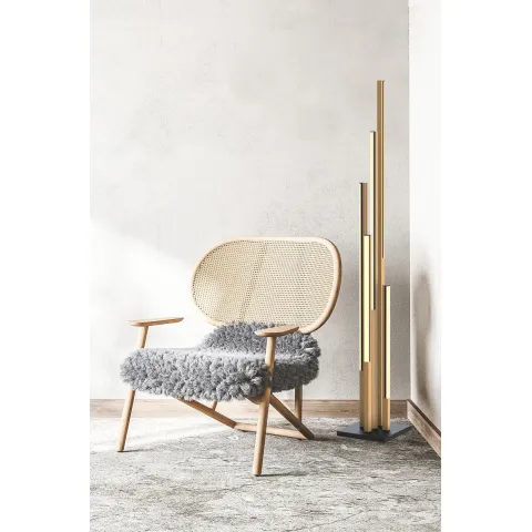 Lampadar ELIOT ML4980-5-3BMT Zumaline LED, Lemn, Polonia