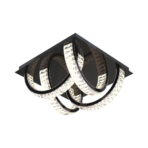Lustra Plafon TULA MX3274-4-3BCT Zumaline LED, Negru, Polonia