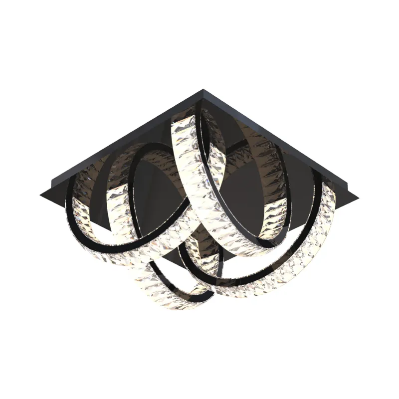 Lustra Plafon TULA MX3274-4-3BCT Zumaline LED, Negru, Polonia