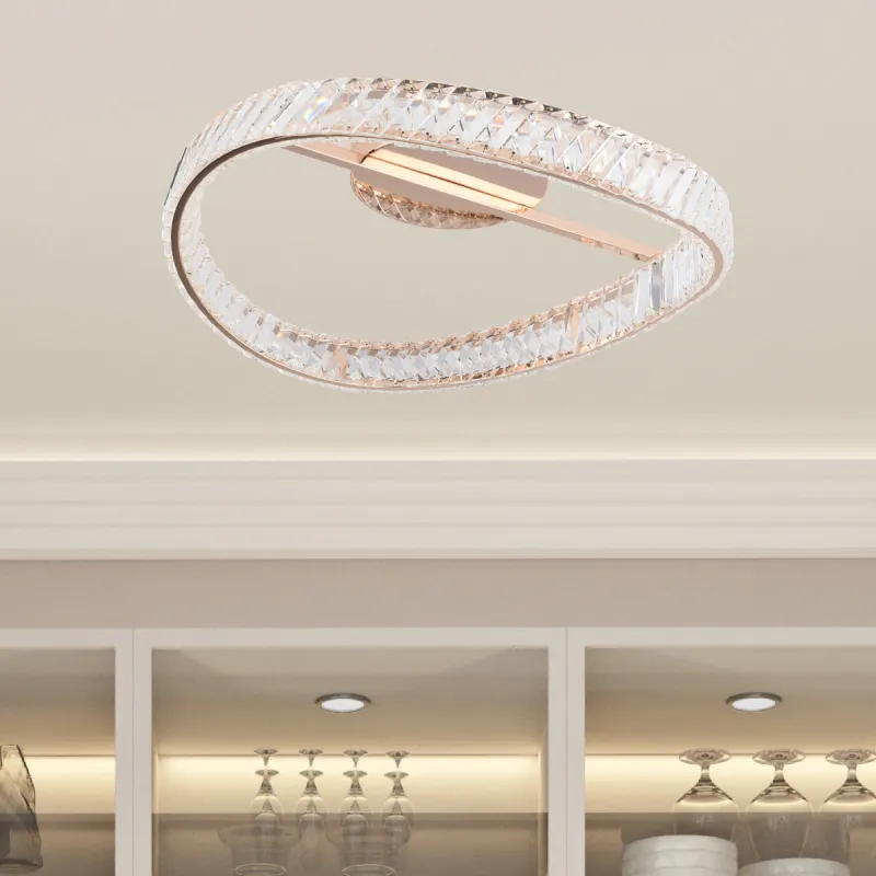 Lustra Plafon GANO MX3317-1-3GT Zumaline LED, Auriu, Polonia