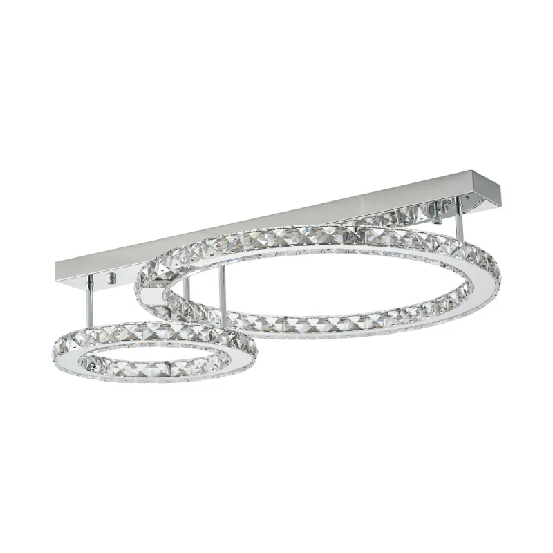 Lustra Plafon GIRONA MX3713-2-3CT Zumaline LED, Crom, Polonia