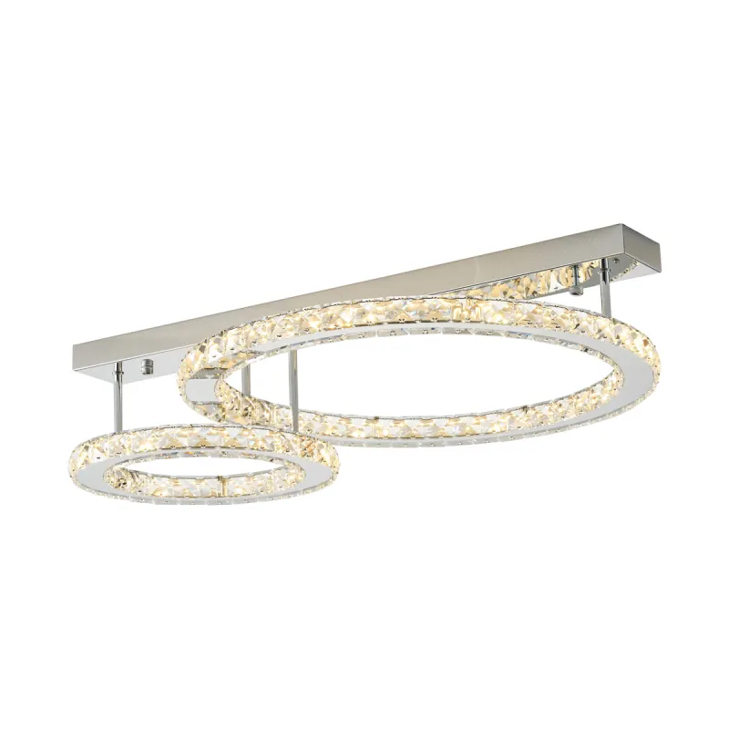 Lustra Plafon GIRONA MX3713-2-3CT Zumaline LED, Crom, Polonia