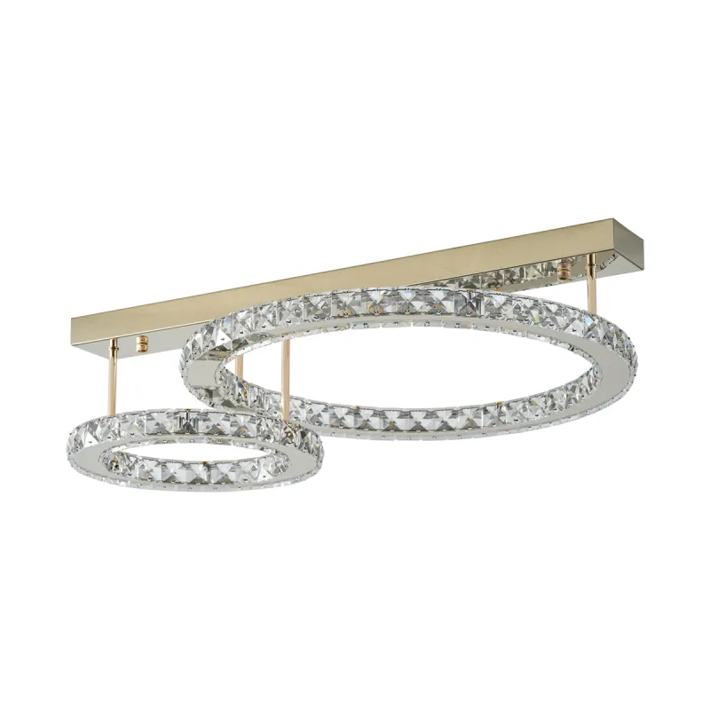 Lustra Plafon GIRONA MX3713-2-3GT Zumaline LED, Auriu, Polonia