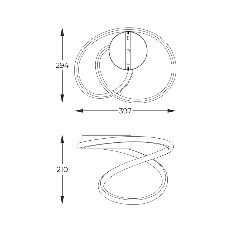 Lustra Plafon CLINT MX6354-1-3BT Zumaline LED, Negru, Polonia