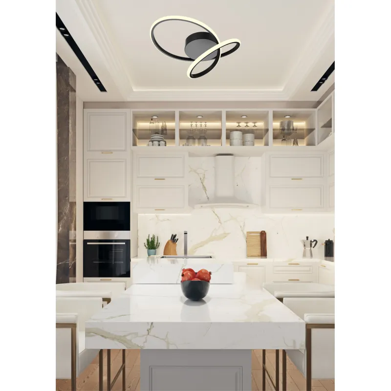 Lustra Plafon CLINT MX6354-1-3BT Zumaline LED, Negru, Polonia