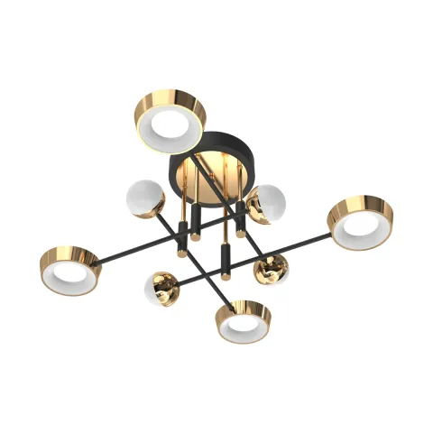 Lustra Plafon LARA MX7170-8-3BGT Zumaline LED, Negru, Polonia