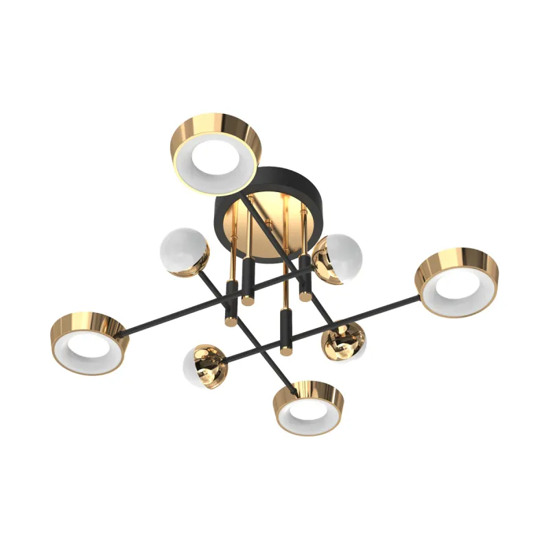 Lustra Plafon LARA MX7170-8-3BGT Zumaline LED, Negru, Polonia