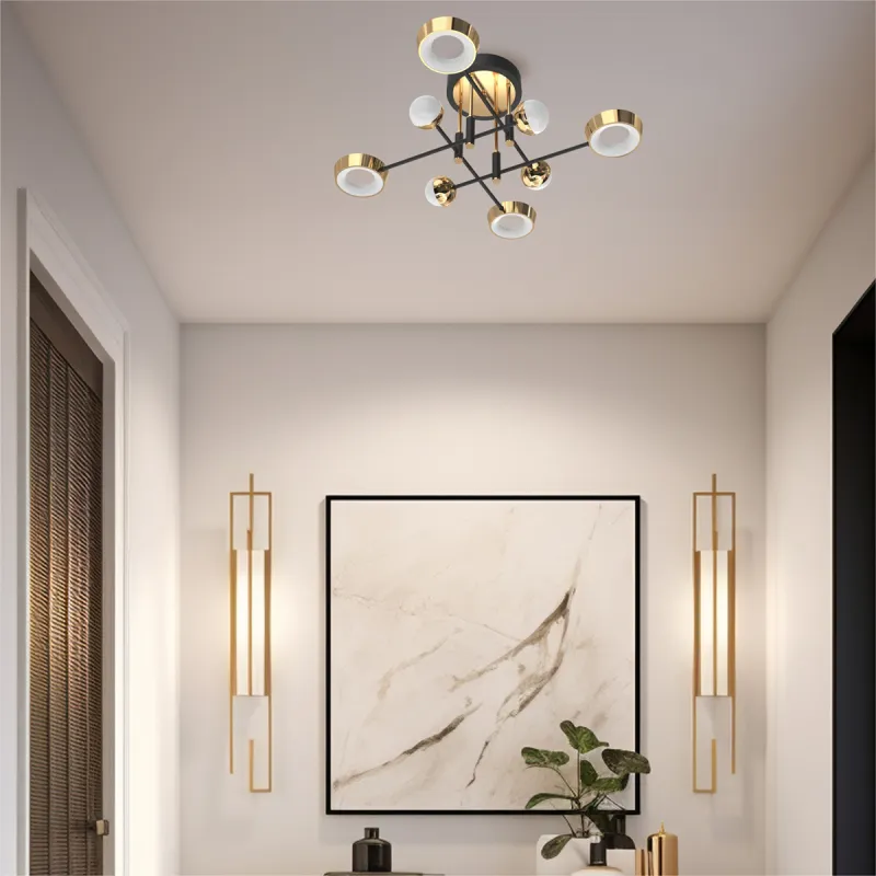 Lustra Plafon LARA MX7170-8-3BGT Zumaline LED, Negru, Polonia