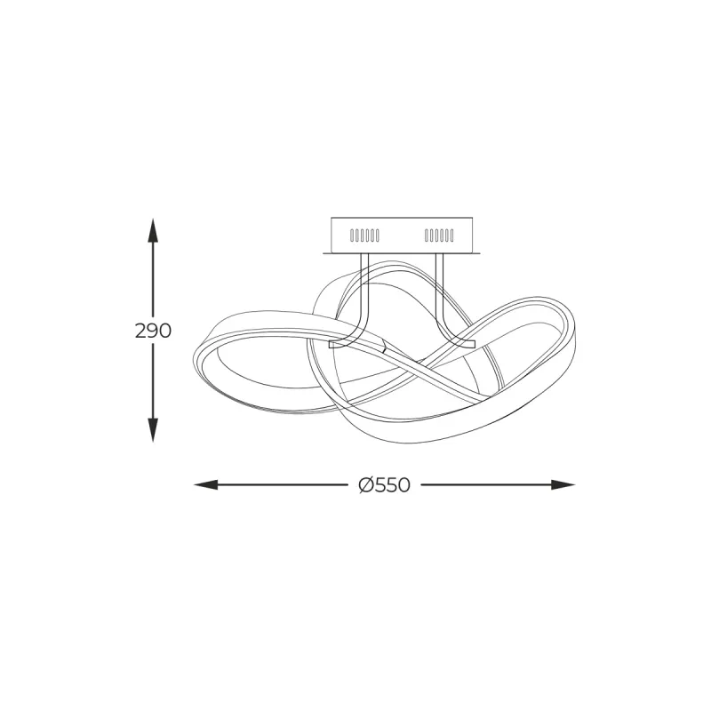 Lustra Plafon INDIGO MX9717-1-3BCD Zumaline LED, Negru, Polonia