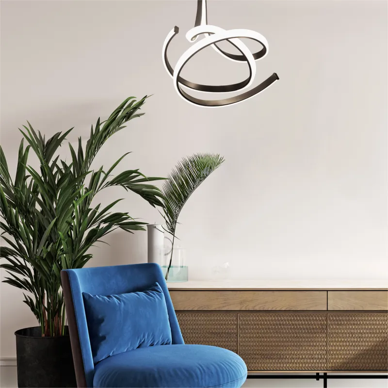 Lustra Plafon VISO MX9932-2-3BD Zumaline LED, Negru, Polonia