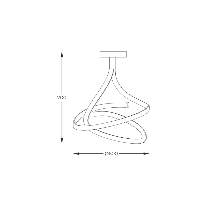 Lustra Plafon VISO MX9932-2-3BD Zumaline LED, Negru, Polonia