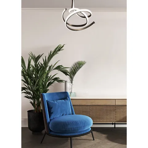 Lustra Plafon VISO MX9932-2-3BD Zumaline LED, Negru, Polonia