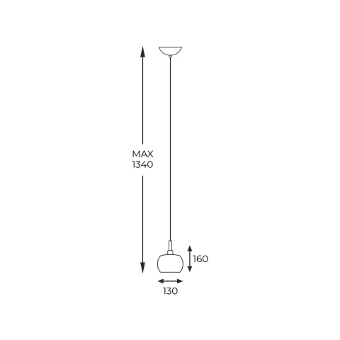 Pendul CRYSTAL P0076-01A-F4FZ Zumaline G9, Argintiu, Polonia