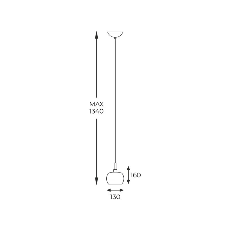 Pendul CRYSTAL P0076-01A-F4FZ Zumaline G9, Argintiu, Polonia