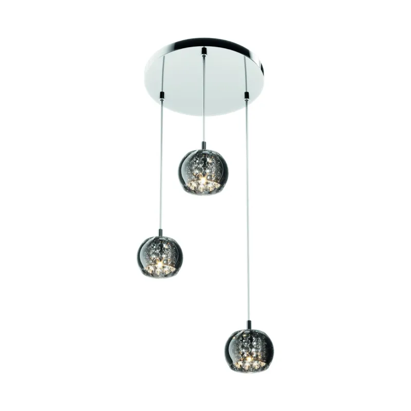 Suspensie CRYSTAL P0076-03M-B5FZ Zumaline G9, Argintiu, Polonia