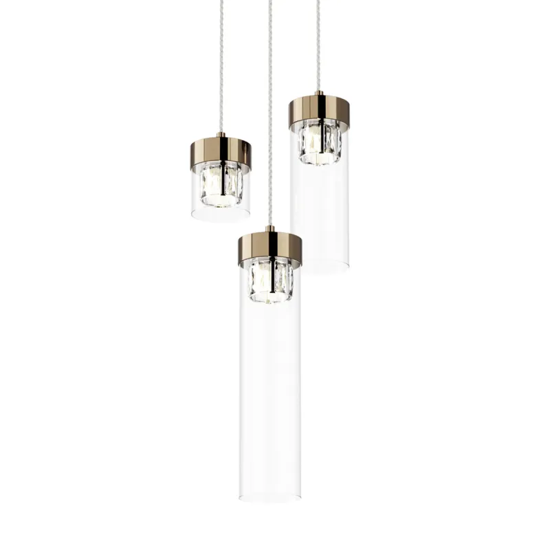 Suspensie GEM P0389-03D-F7AC Zumaline G9, Auriu, Polonia