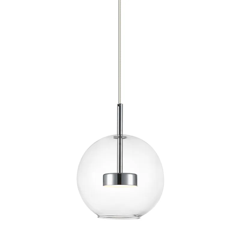 Pendul ENCELADUS P0428-01J-F4AC Zumaline LED, Crom, Polonia