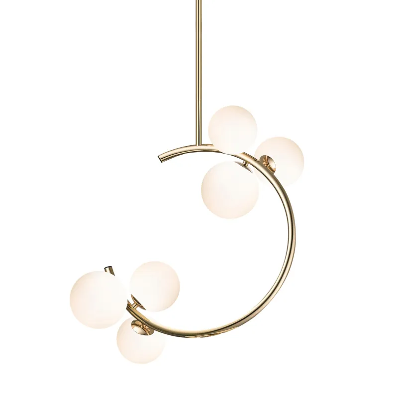 Suspensie MOLECULE P0454-06Q-F7AA Zumaline G9, Auriu, Polonia