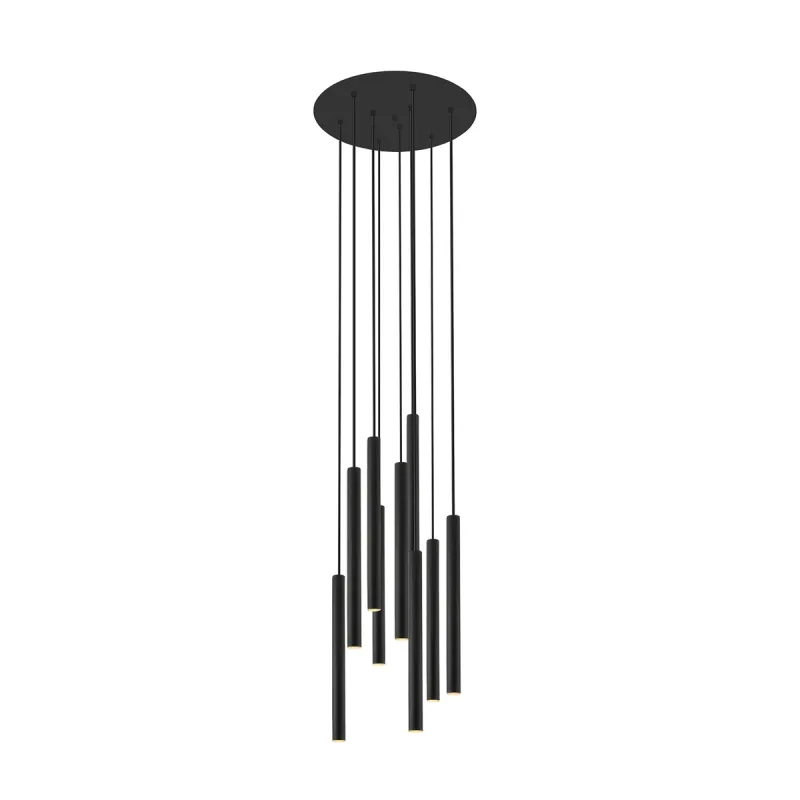 Suspensie LOYA P0461-09C-P7P7 Zumaline LED, Negru, Polonia