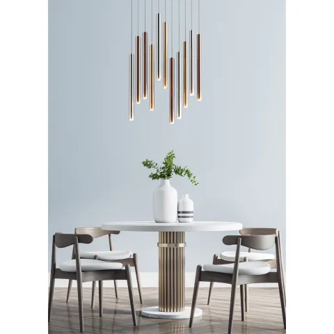 Suspensie LOYA P0461-11A-B5SC Zumaline LED, Argintiu, Polonia