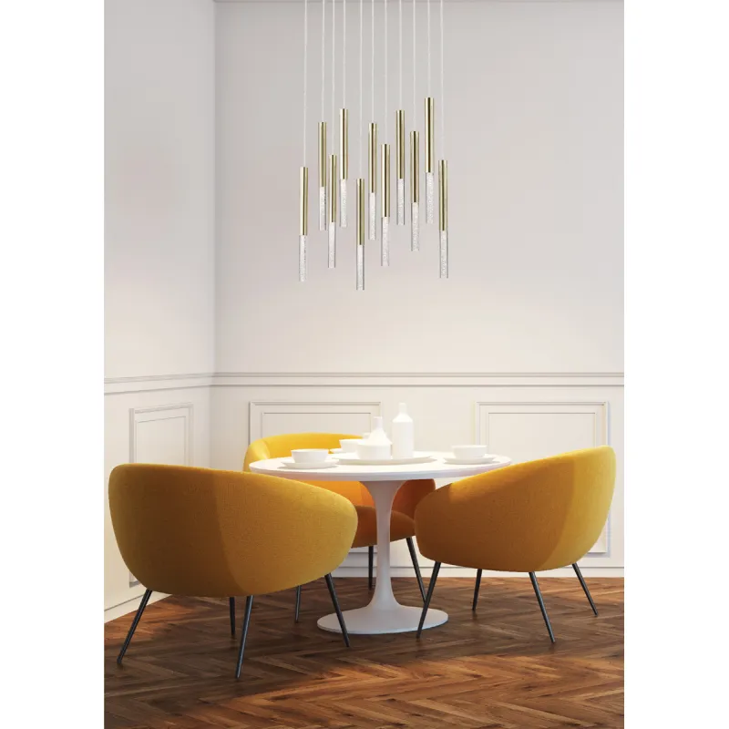 Suspensie ONE P0461-11L-B5F7 Zumaline LED, Auriu, Polonia