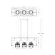Suspensie PLANTER P0536-04B-P7AB Zumaline GU10, Auriu, Polonia