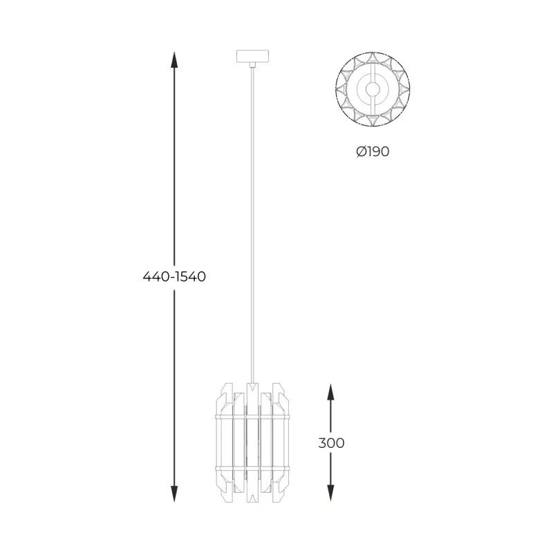Pendul ALEXANDRIA P0556-01D-V7V7 Zumaline E14, Auriu, Polonia