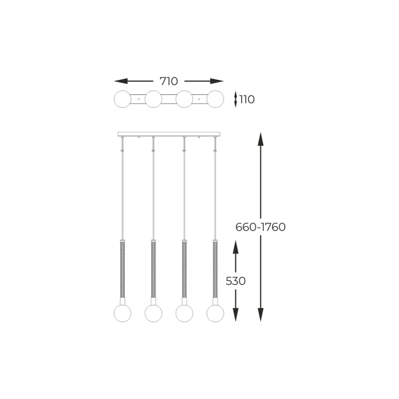 Suspensie MIDA P0583-04A-2GHF Zumaline G9, Alama, Polonia