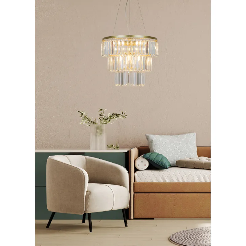 Candelabru TIFANNY P17127-4-1GD Zumaline E14, Auriu, Polonia