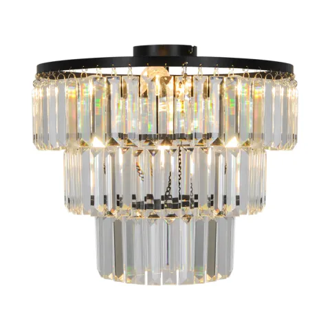 Candelabru TIFANNY P17127-4-BK Zumaline E14, Negru, Polonia