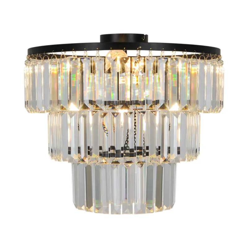 Candelabru TIFANNY P17127-4-BK Zumaline E14, Negru, Polonia