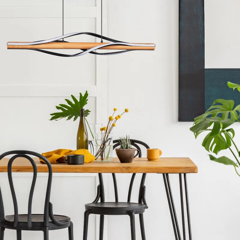 Suspensie BAEZ P230857003 Zumaline LED, Negru, Polonia