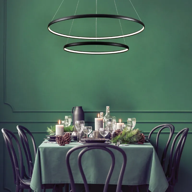 Suspensie CARLO PL210503-800+1200-BK Zumaline LED, Negru, Polonia