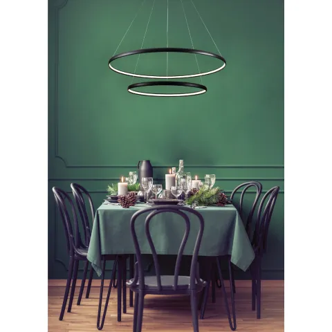 Suspensie CARLO PL210503-800+1200-BK Zumaline LED, Negru, Polonia