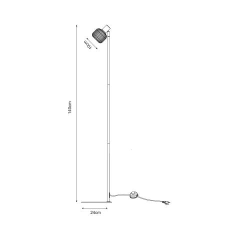 Lampadar STEM R5021009A-1F Zumaline E14, Negru, Polonia