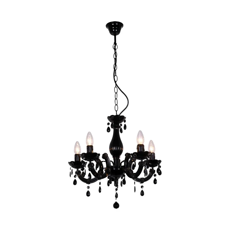 Candelabru MAGNOLIA RLD94016-5B Zumaline E14, Negru, Polonia