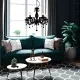 Candelabru MAGNOLIA RLD94016-5B Zumaline E14, Negru, Polonia