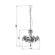 Candelabru MAGNOLIA RLD94016-5B Zumaline E14, Negru, Polonia