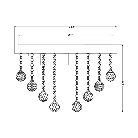 Lustra Plafon RANGEL RLX92711-5 Zumaline G9, Argintiu, Polonia