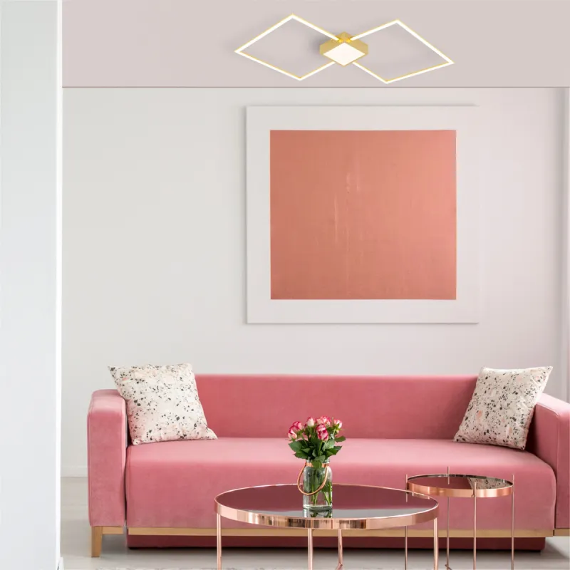 Lustra Plafon HEX RLX96474-1B Zumaline LED, Auriu, Polonia