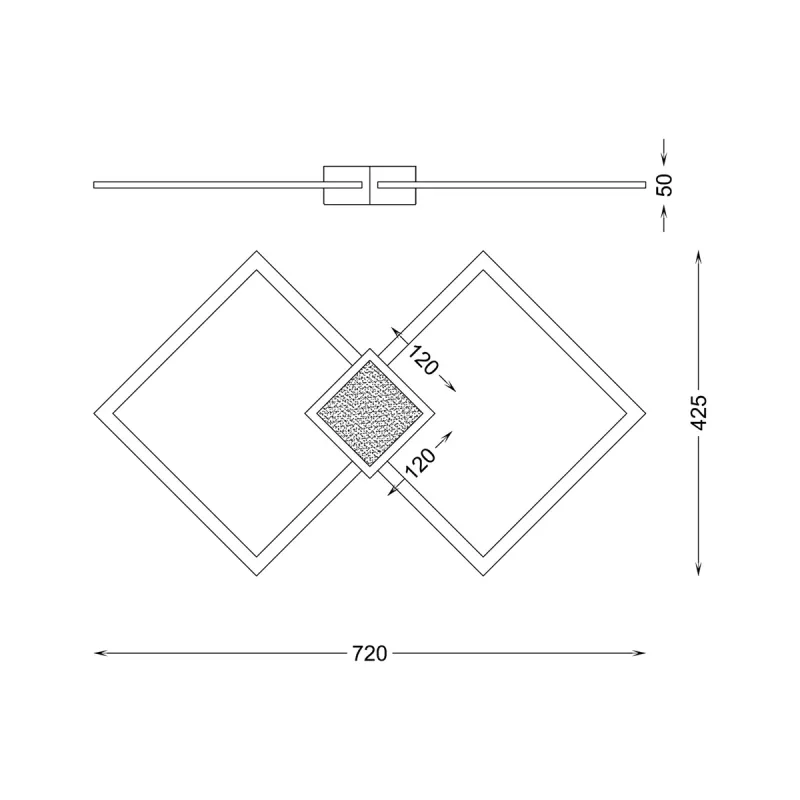 Lustra Plafon HEX RLX96474-1B Zumaline LED, Auriu, Polonia