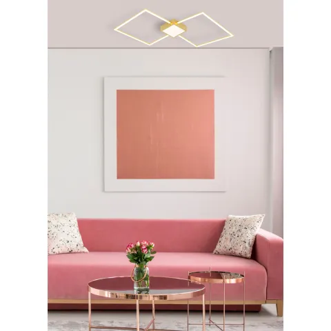 Lustra Plafon HEX RLX96474-1B Zumaline LED, Auriu, Polonia