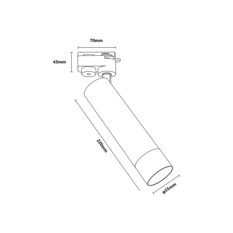 Downlight Sina 1 Faza LULU TRACK TLS005-WH Zumaline GU10, Alb, Polonia